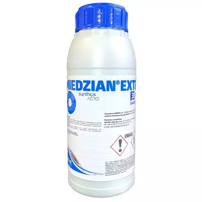 Miedzian Extra 350SC 0,5L SYNTHOS miedź, choroby grzybowe i bakteryjne, parch, zaraza, plamistość, bakterioza