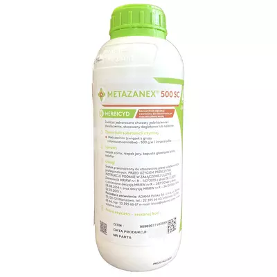 Metazanex 500SC 1l ADAMA metazachlor na chwasty rzepak, kapusta, kalafior