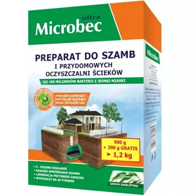 Preparat do szamb i oczyszczalni Microbec 900g+300g Eukaliptus