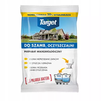 Preparat do szamb, oczyszczalni 25g Target usuwa nieprzyjemne zapachy, oczyszcza i udrażnia