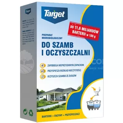Preparat do szamb, oczyszczalni 1kg TARGET usuwa nieprzyjemne zapachy, oczyszcza i udrażnia, preparaty mikrobiologiczny