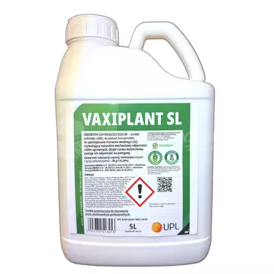 Vaxiplant SL 5L UPL laminaryna, stymuluje naturalne mechanizmy odporności, zaraza ogniowa, parch, szara pleśn, mączniak rzekomy, prawdziwy