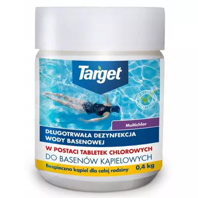 Multichlor 0,4kg (20x20g) TARGET tabletki multifunkcyjne chlorowe, dezynfekuje i klaruje wodę, łatwy w użyciu